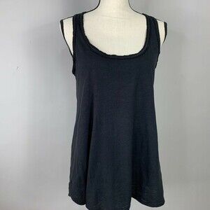Pure+Gold Tank Top Women Small Black Hi-low Hem Scoop Neck